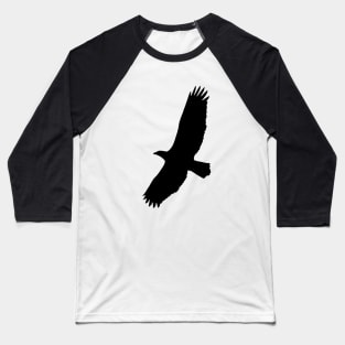 Bald Eagle in Silhouette Flying Baseball T-Shirt